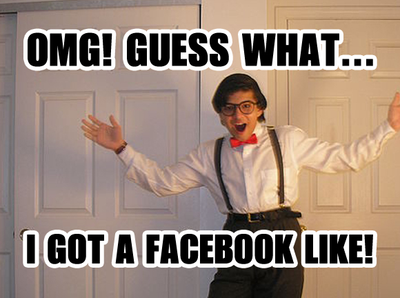 OMG! Guess what... I got a facebook like!